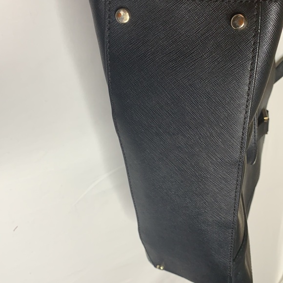 Kate Spade Black Crosshatch Leather Tote Bag - Picture 3 of 6